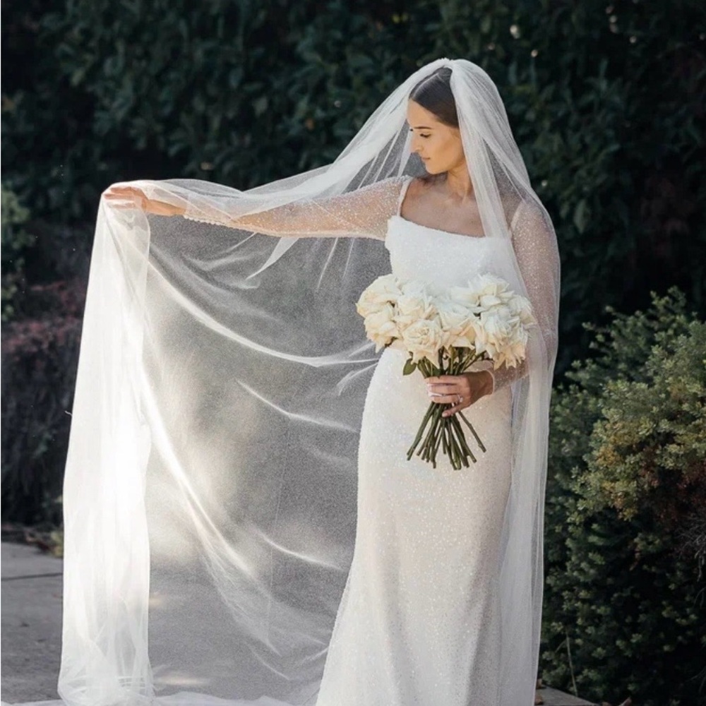 Elegant White Sparkly Veil
